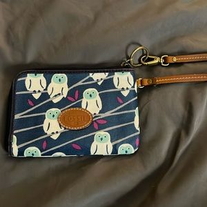 Fossil Owl wristlet